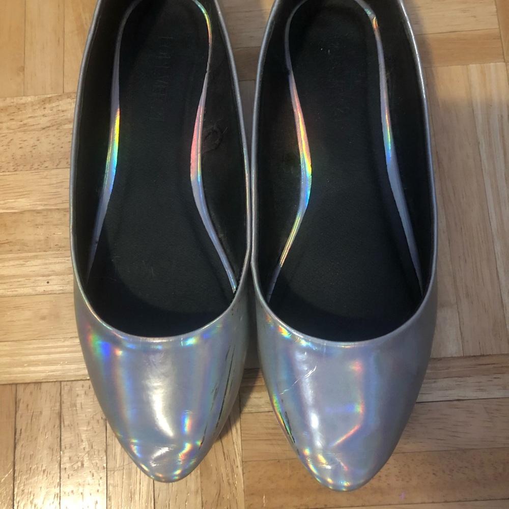 Holographic Forever 21 Flats size 7